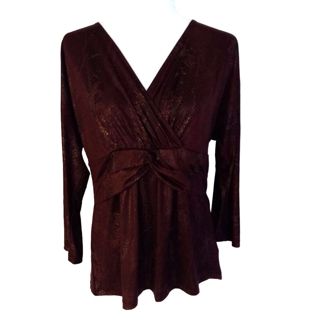 Rafaella 3/4 Sleeve V-neck Top